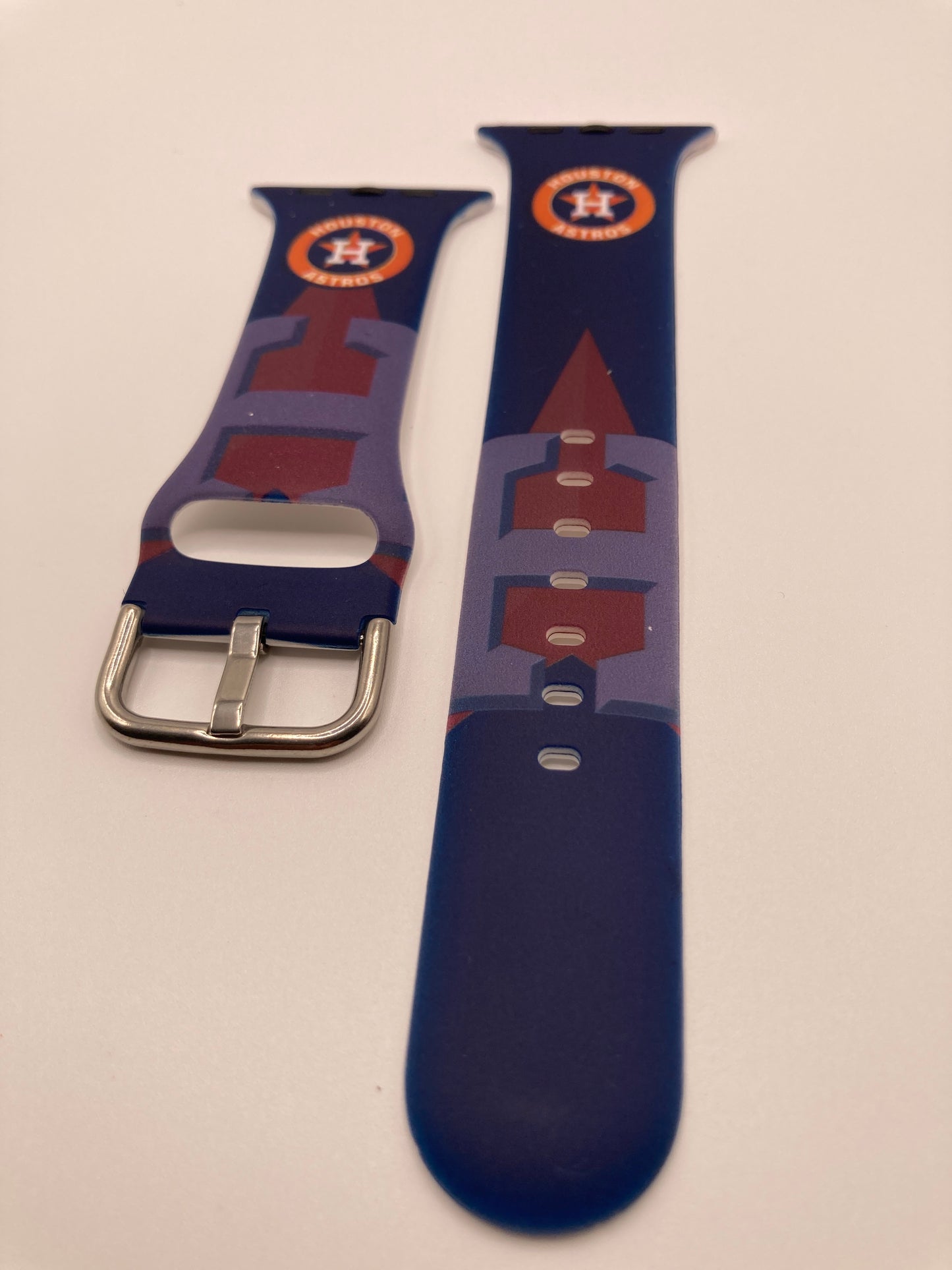 MLB - Houston Astros - Apple Watch Compatible Silicone Band - w/ buckle