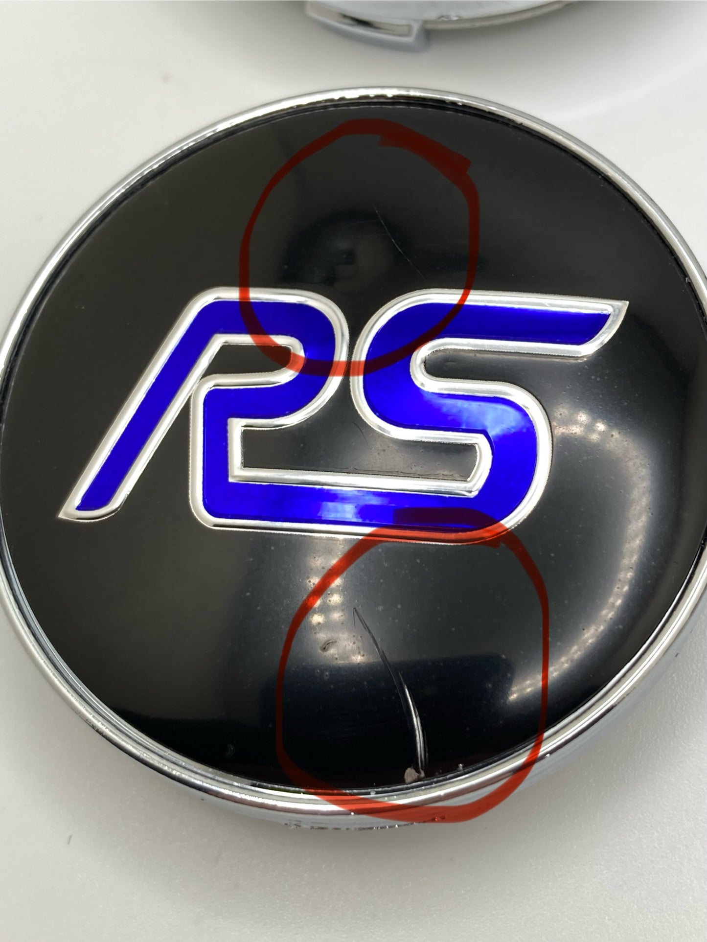 60mm RS 4pcs wheel center cap set - (1 has slight shipping damage)