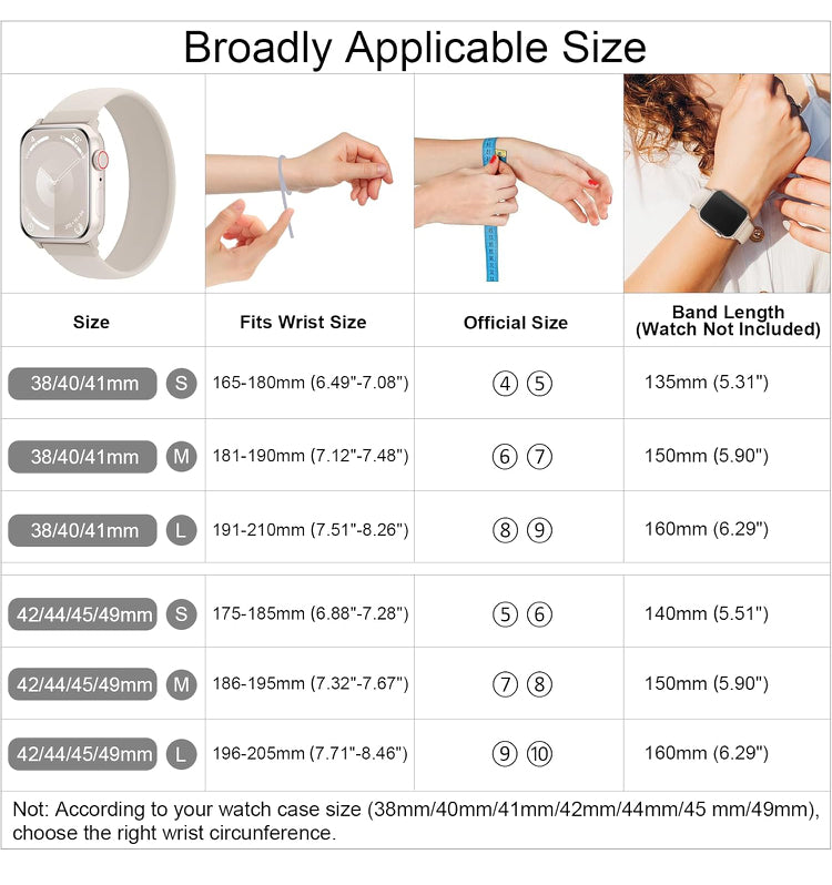 NEW - Seamless Solo Loop Bands for Apple for iWatch Ultra/2 Series 10 9 8 SE 7 6 5 4 3 2 1