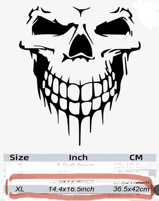 XL - Black Skull vinyl - 14x16