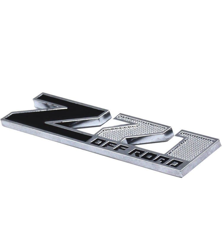 Chevy - Z71 off road - fender badges - 2pcs - black/chrome