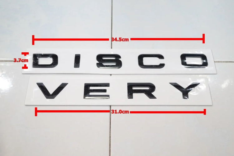 LAND ROVER - DISCOVERY - ABS BLACK HOOD LETTER EMBLEM FOR DISCOVERY 1994 & UP