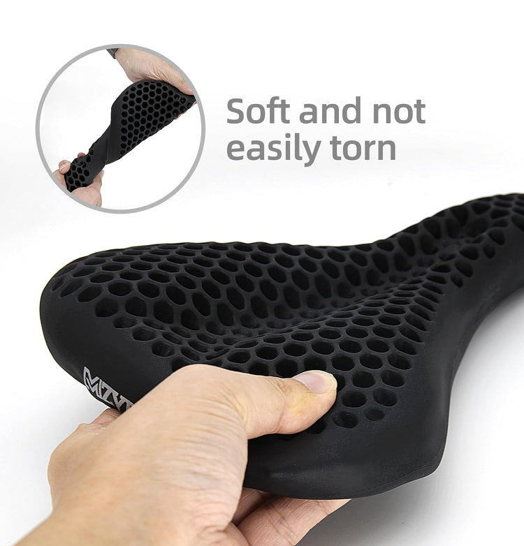 Mzyrh Bike Seat Cushion - Gel Padded Bike Seat Cover for Men & Women - Black