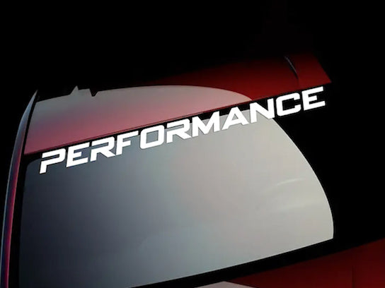 PERFORMANCE - 38.7 inch white vinyl Car Sticker - Waterproof Vinyl Material - Auto Windshield/Body Decal