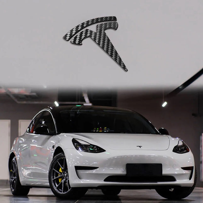 2” Carbon Fiber designed Logo Cover for Tesla