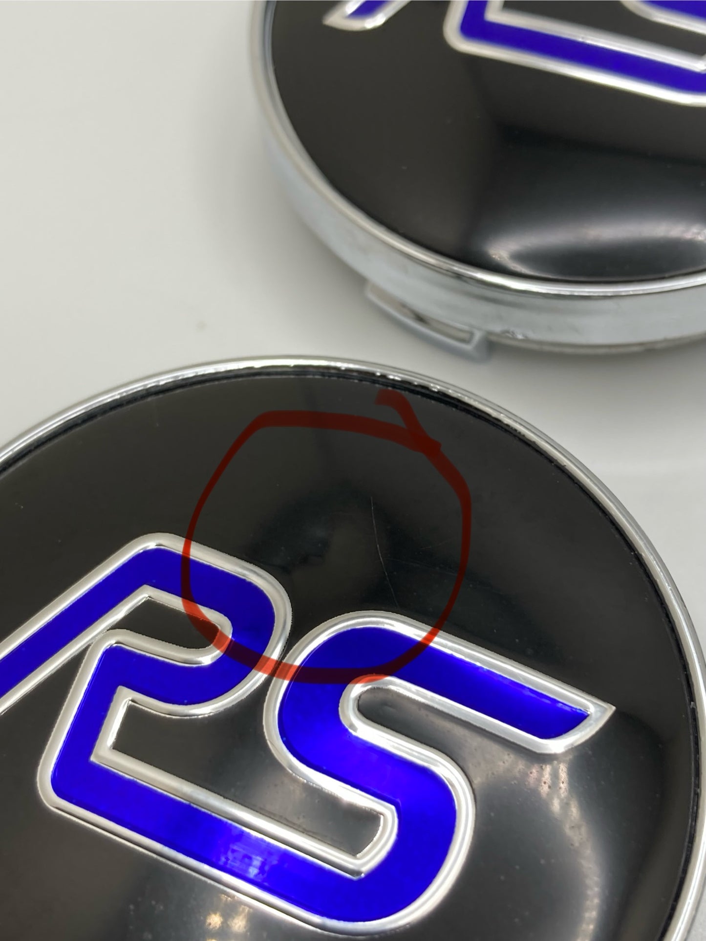 60mm RS 4pcs wheel center cap set - (1 has slight shipping damage)