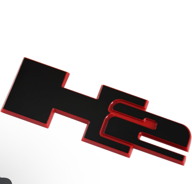 H2 Rear Liftgate Door Nameplate 3D Badge Emblems - (Redline)