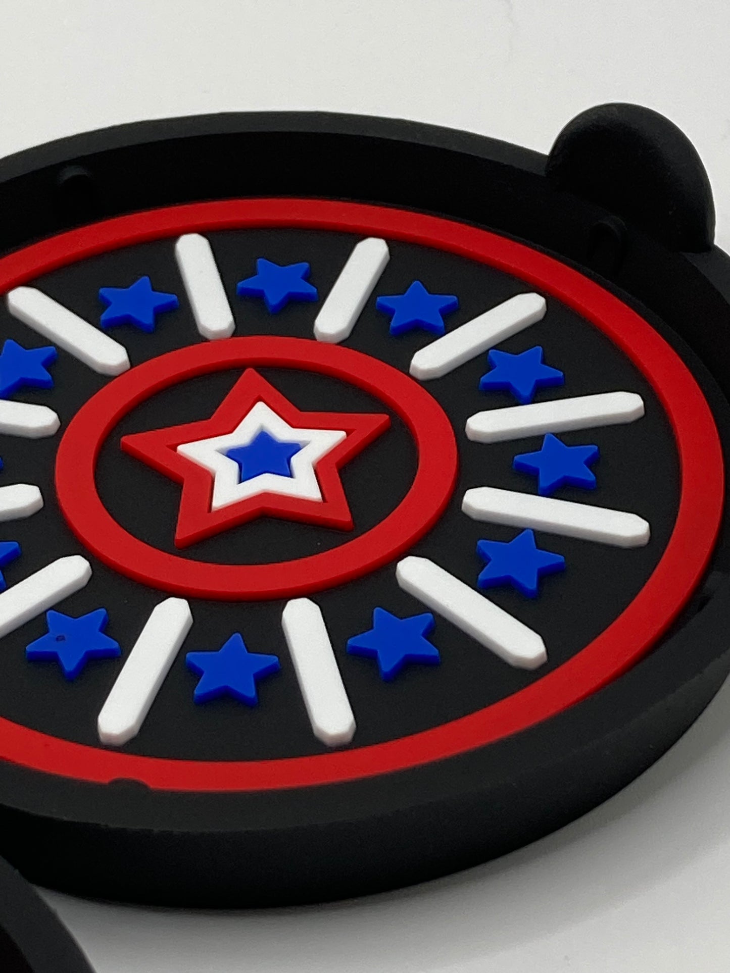 2pcs - Patriotic Stars and Stripe cup holder coasters - Red,White,Blue