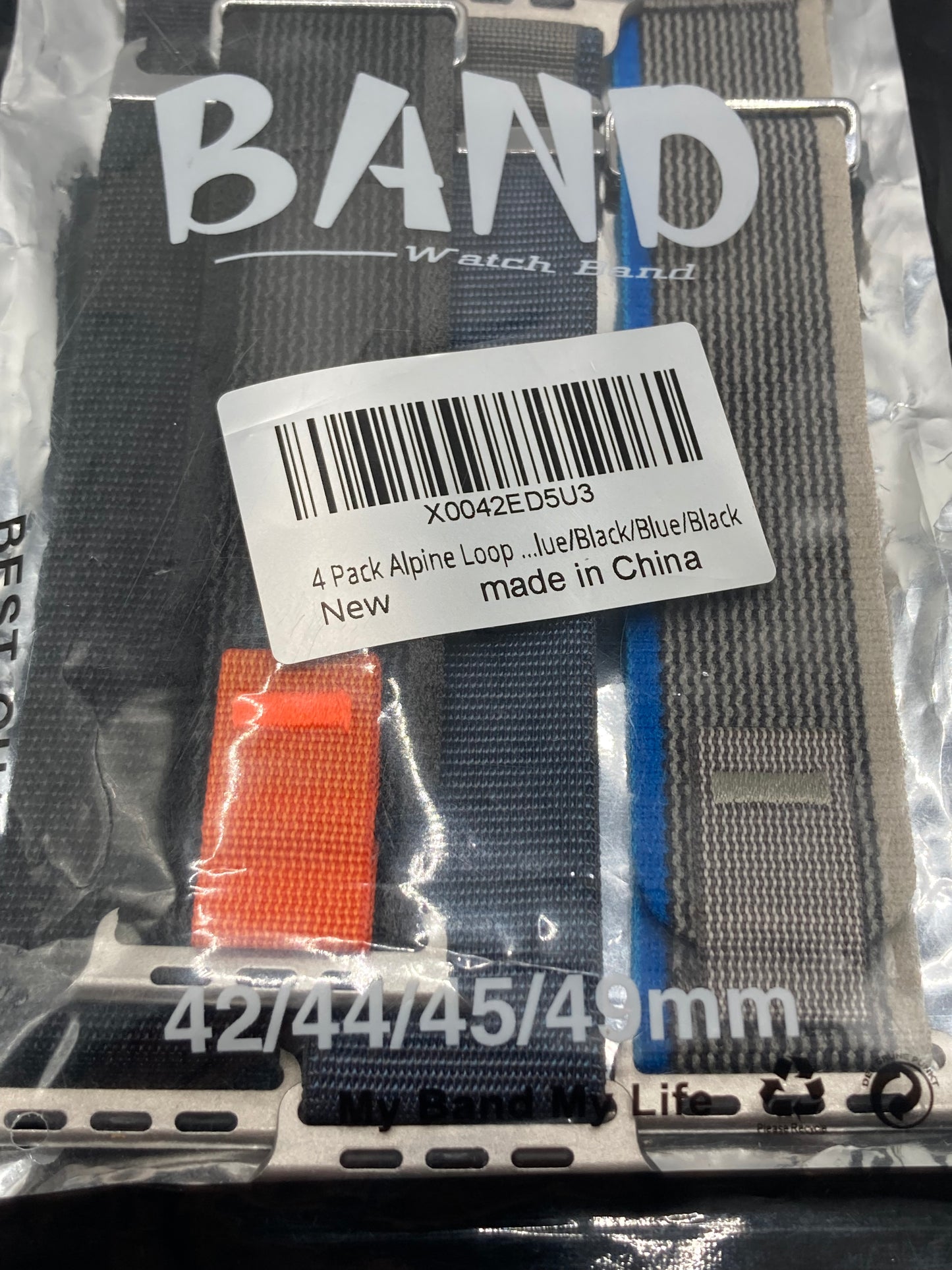 BAND - watch bands - 4 pack - alpine loop blue/black - 42/44/45/49mm