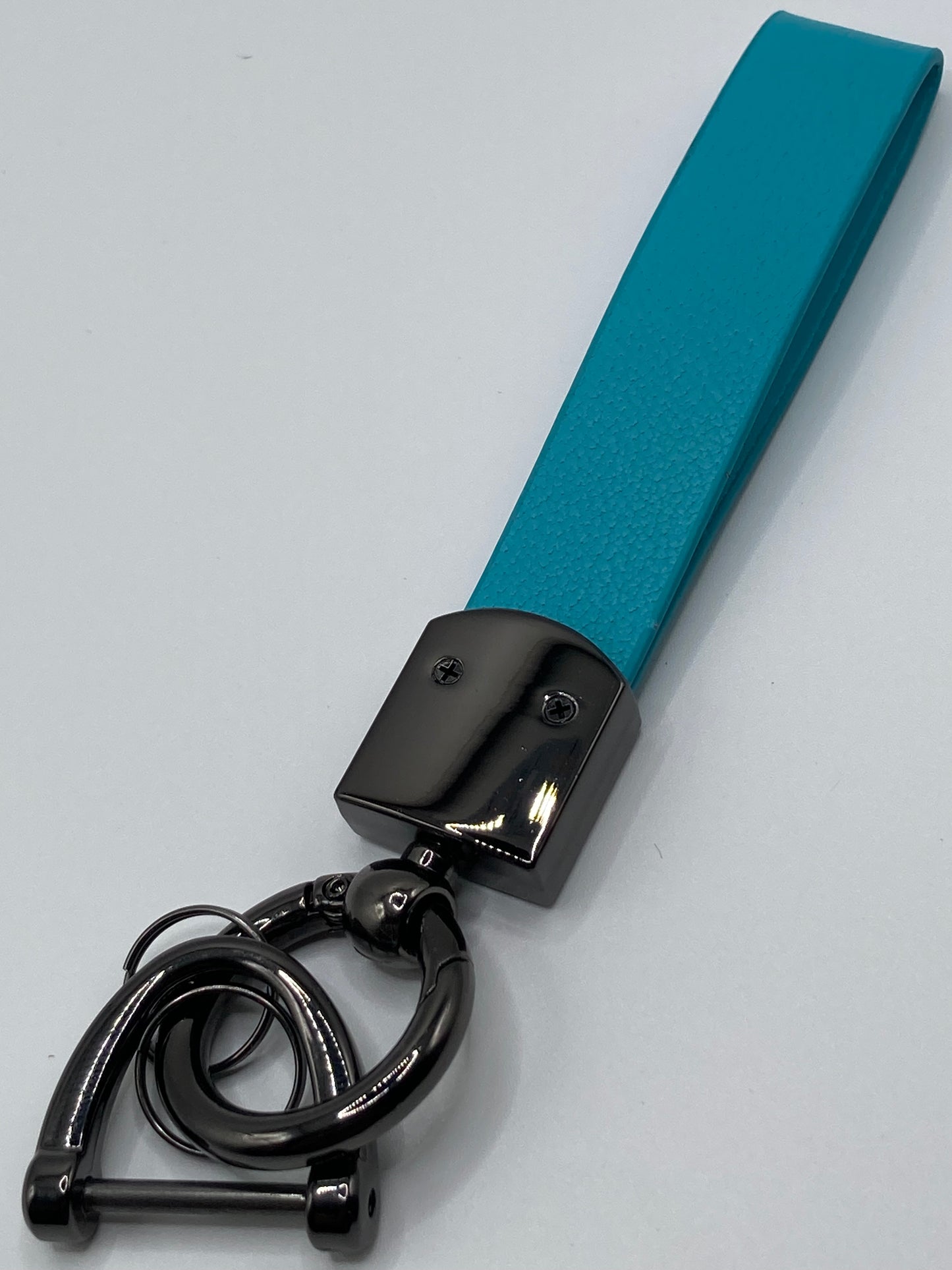 Mustang Keychain Logo Horse Turquoise Leather Keyring Lanyard Car Accessories Gift For Men