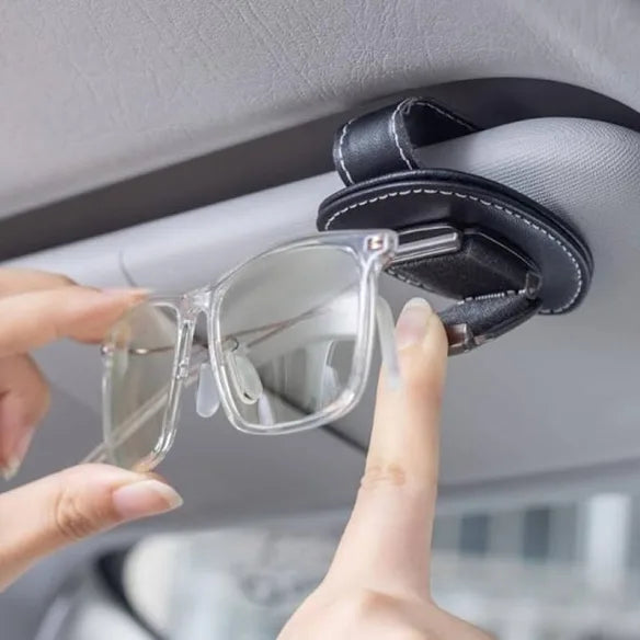 Mercedes Benz Car Sunglasses Holder Sunshades Hanger with Blue Mercedes Benz laurel Wreath logo
