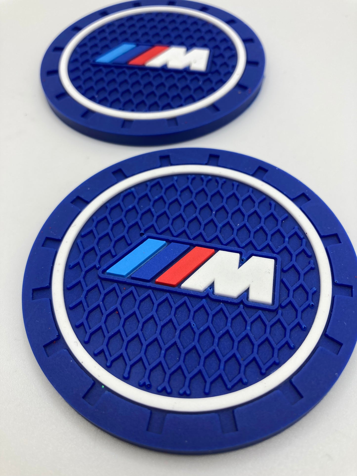 M-sport - BMW - car cup holder coasters - ///M - racing motorsports design - 2pcs set
