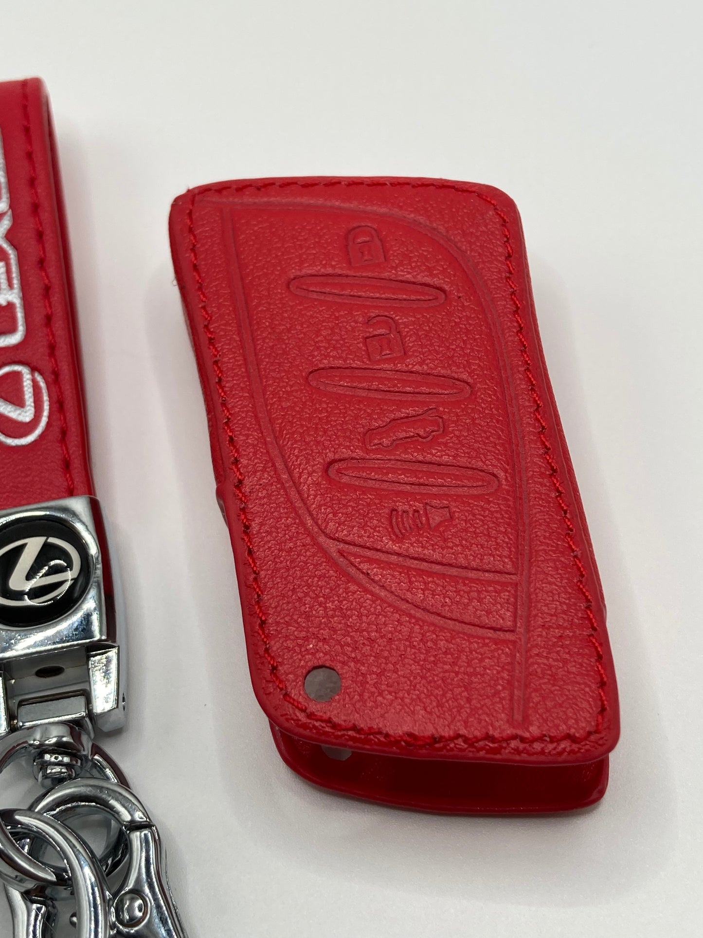 Lexus - Red Leather Keychain Set