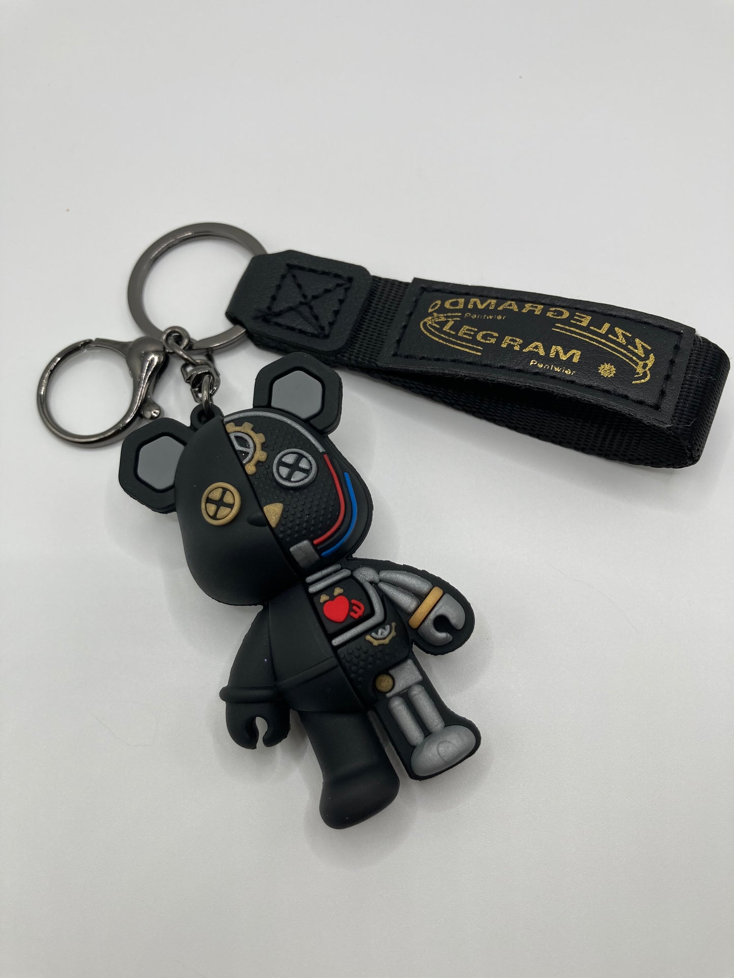 Skull Robot Bear keychain