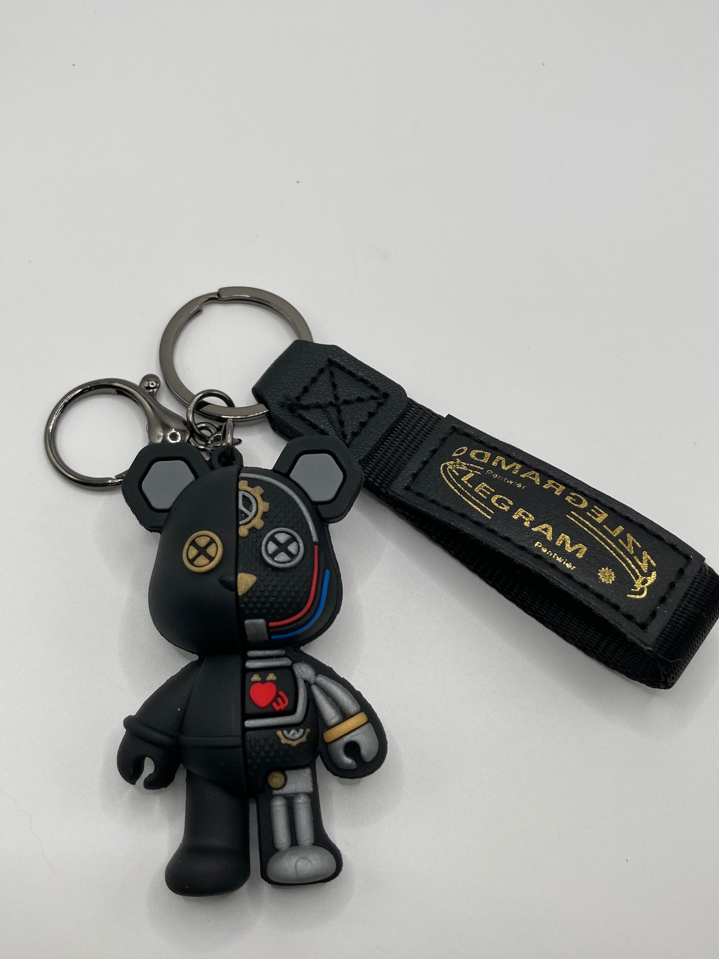 Skull Robot Bear keychain