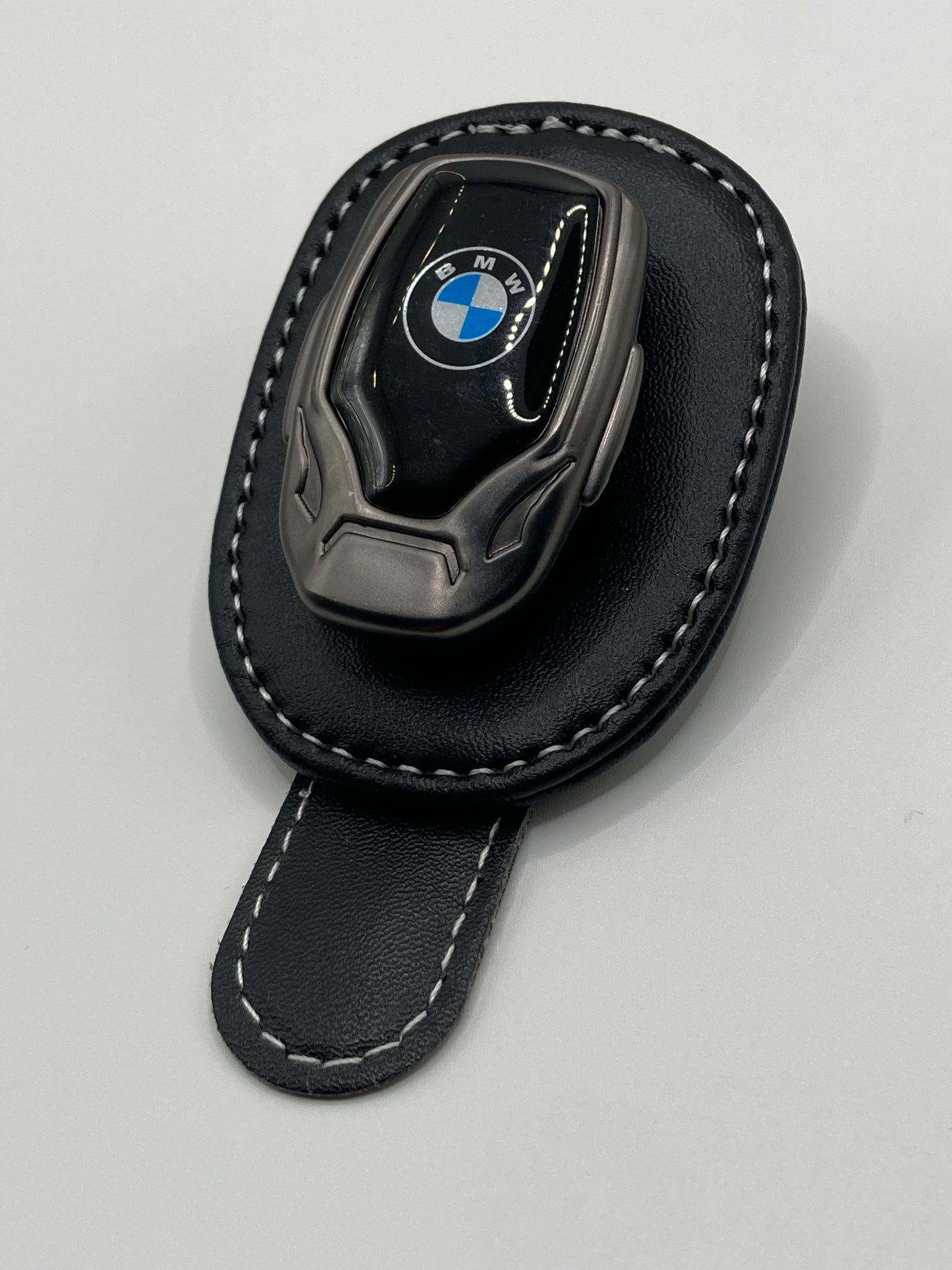 BMW - Sun Visor clip glasses holder - Black Leather