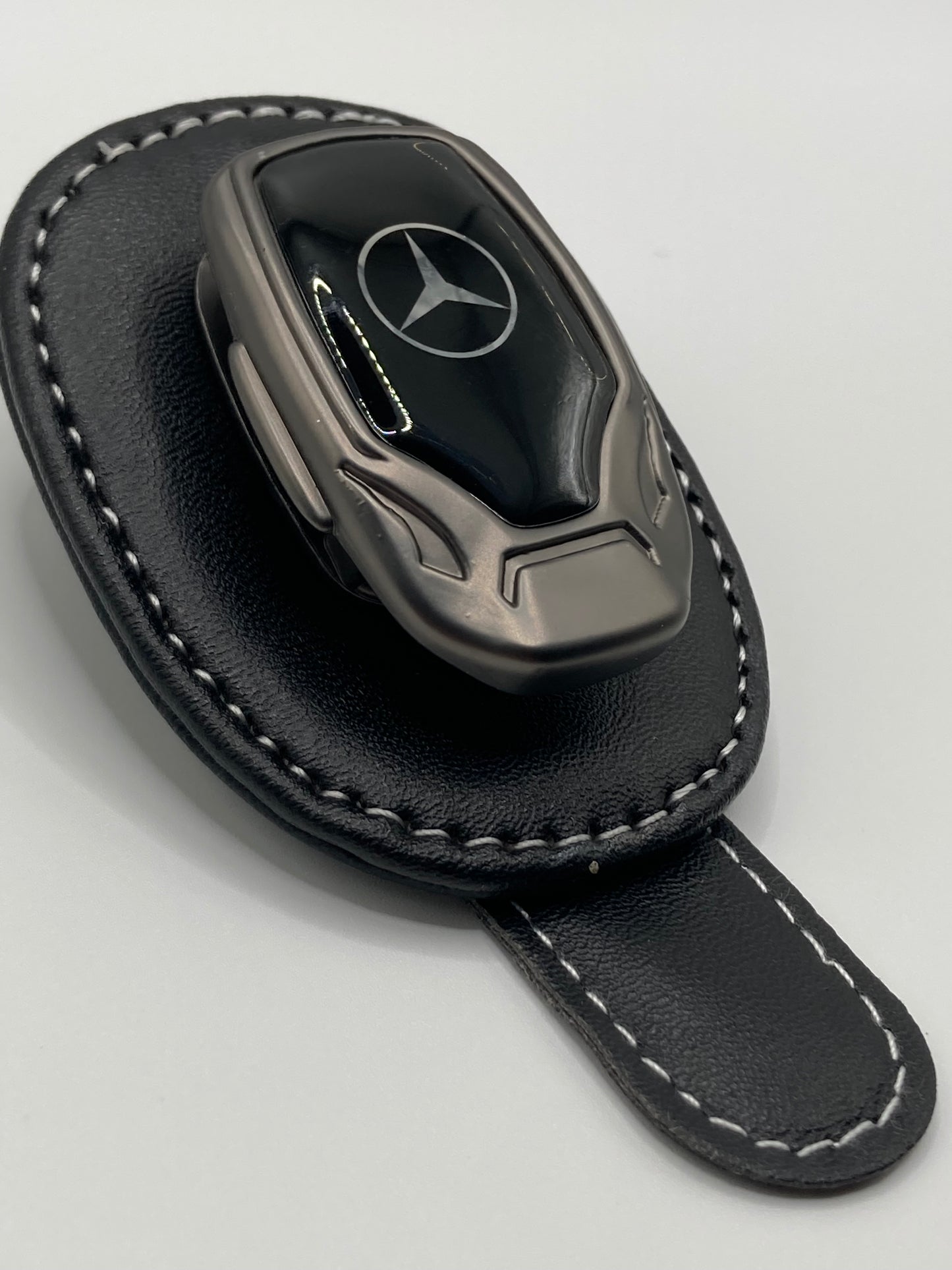 Mercedes Benz Car Sunglasses Holder Sunshades Hanger with Mercedes Star logo