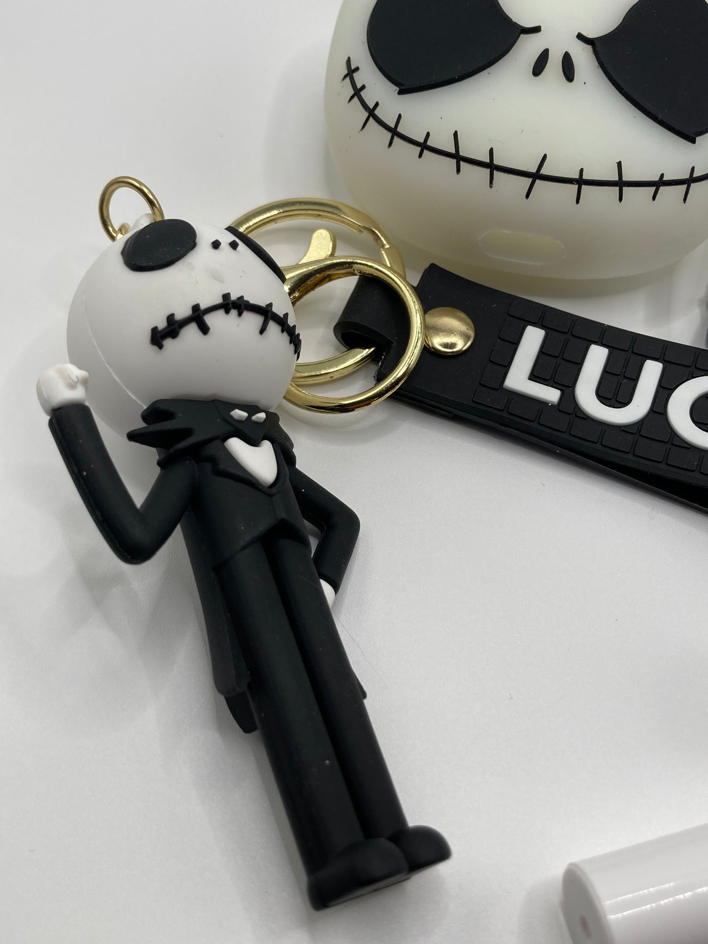 Lucky Jack Skeleton AirPods PRO accessory kit - 3pcs set - glow in the dark case cover, keychain, AirPod cleaning kit