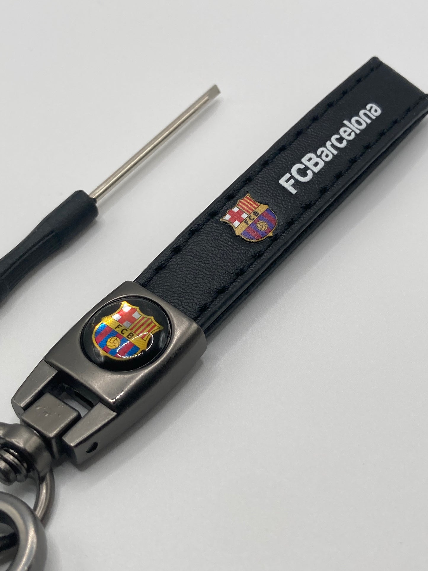 Soccer - UEFA - FCBarcelona Leather Keychain
