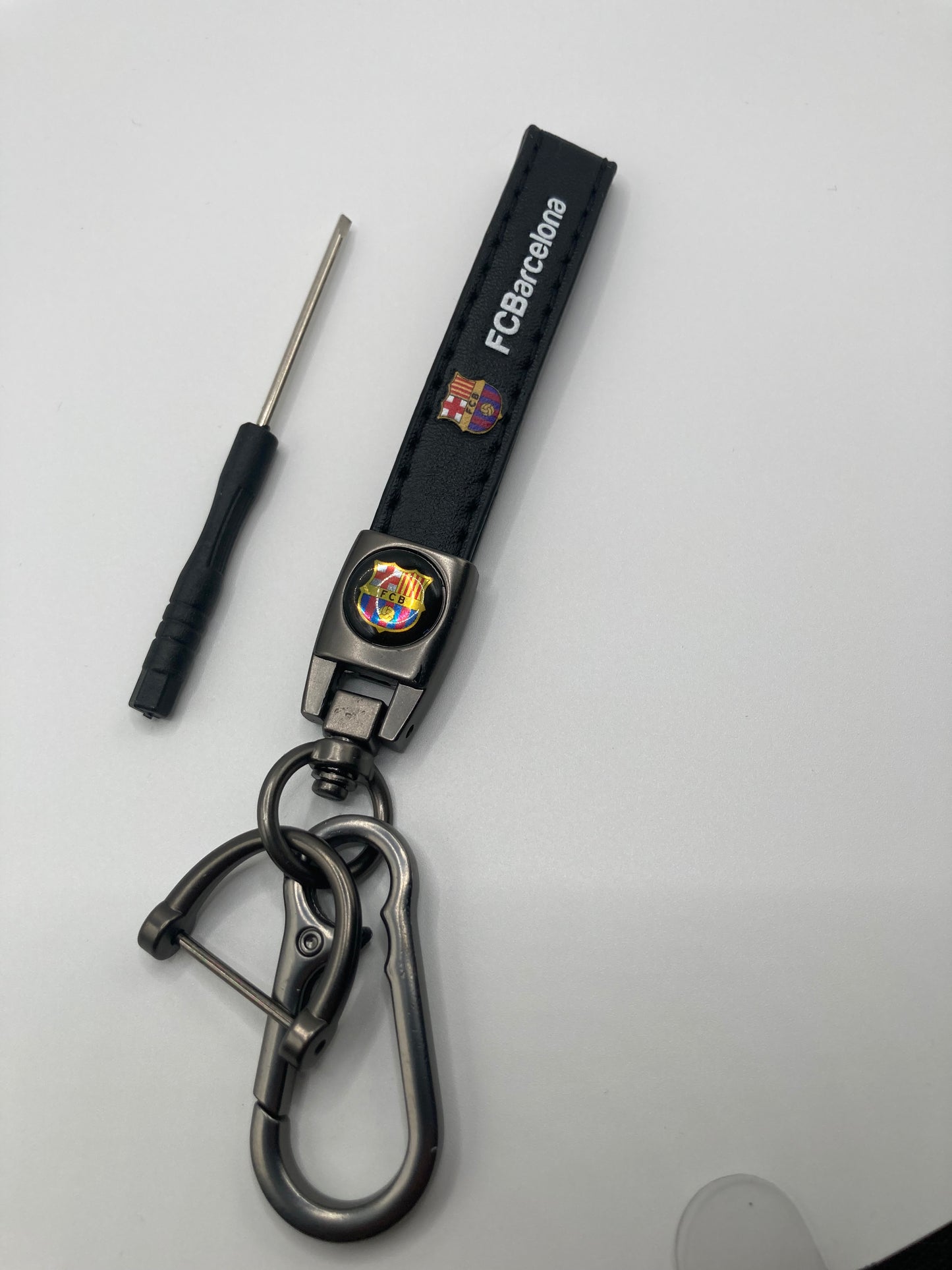 Soccer - UEFA - FCBarcelona Leather Keychain