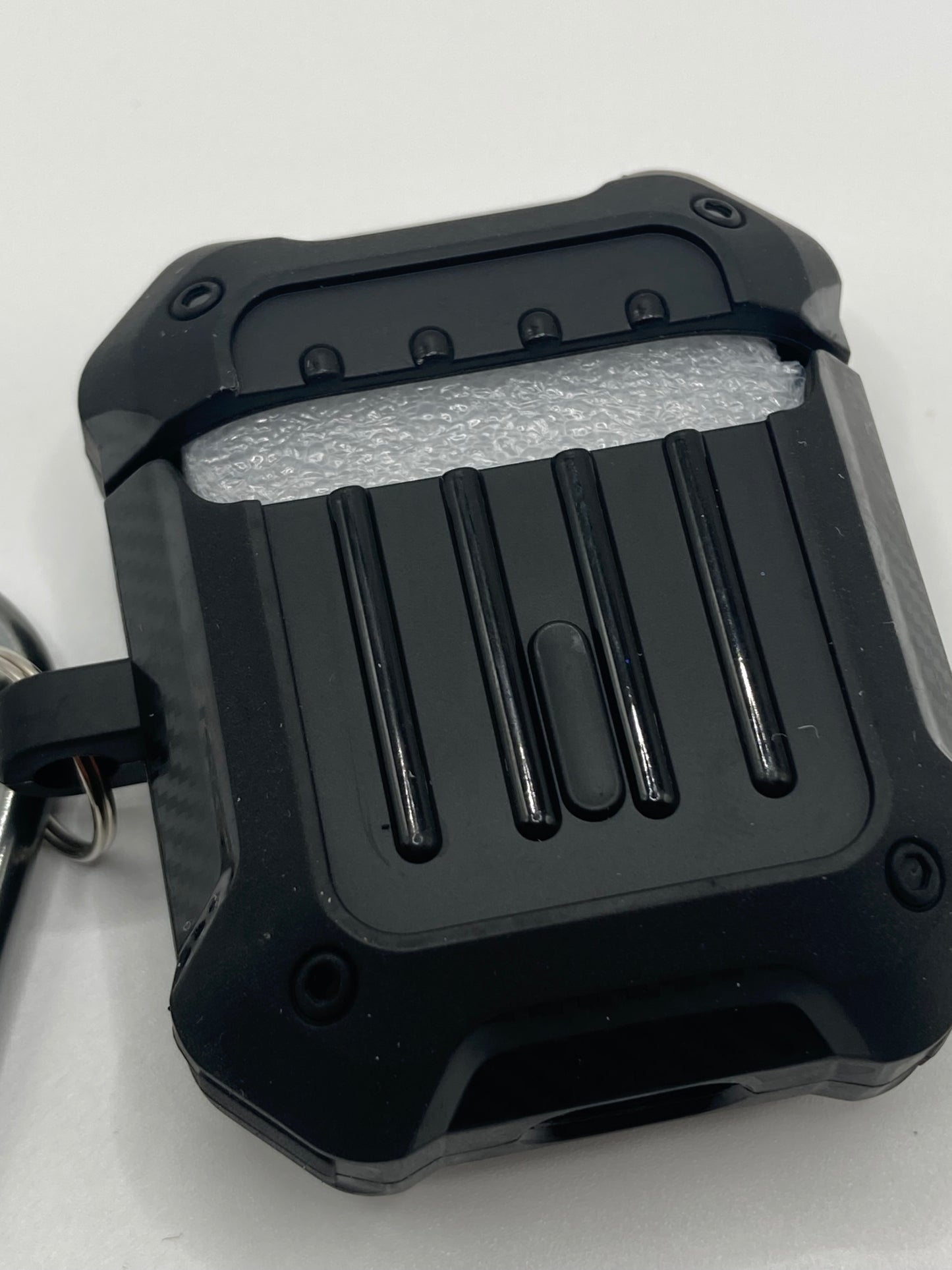 Rugged Black Carbon Design - AirPod Case Cover