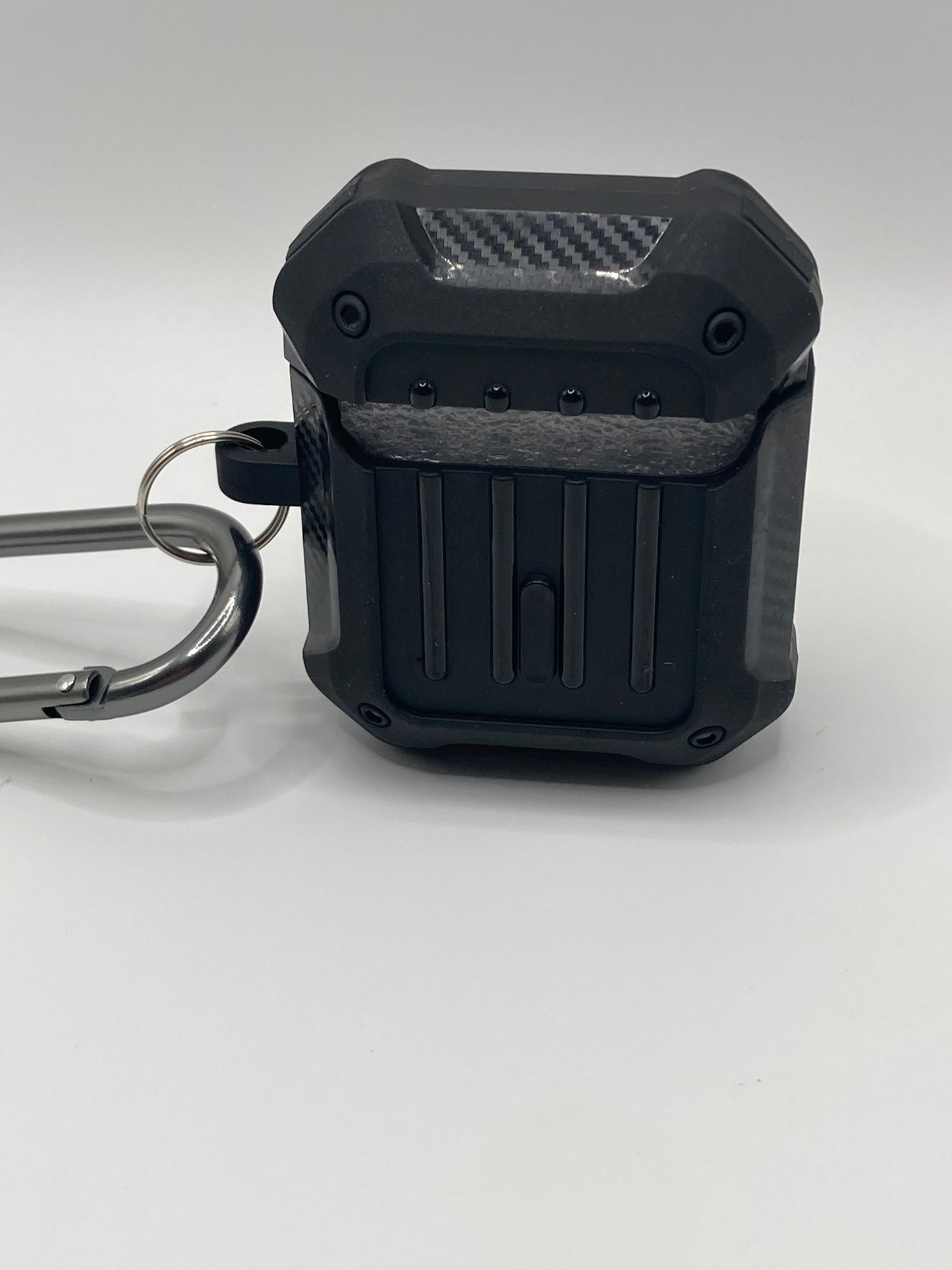 Rugged Black Carbon Design - AirPod Case Cover
