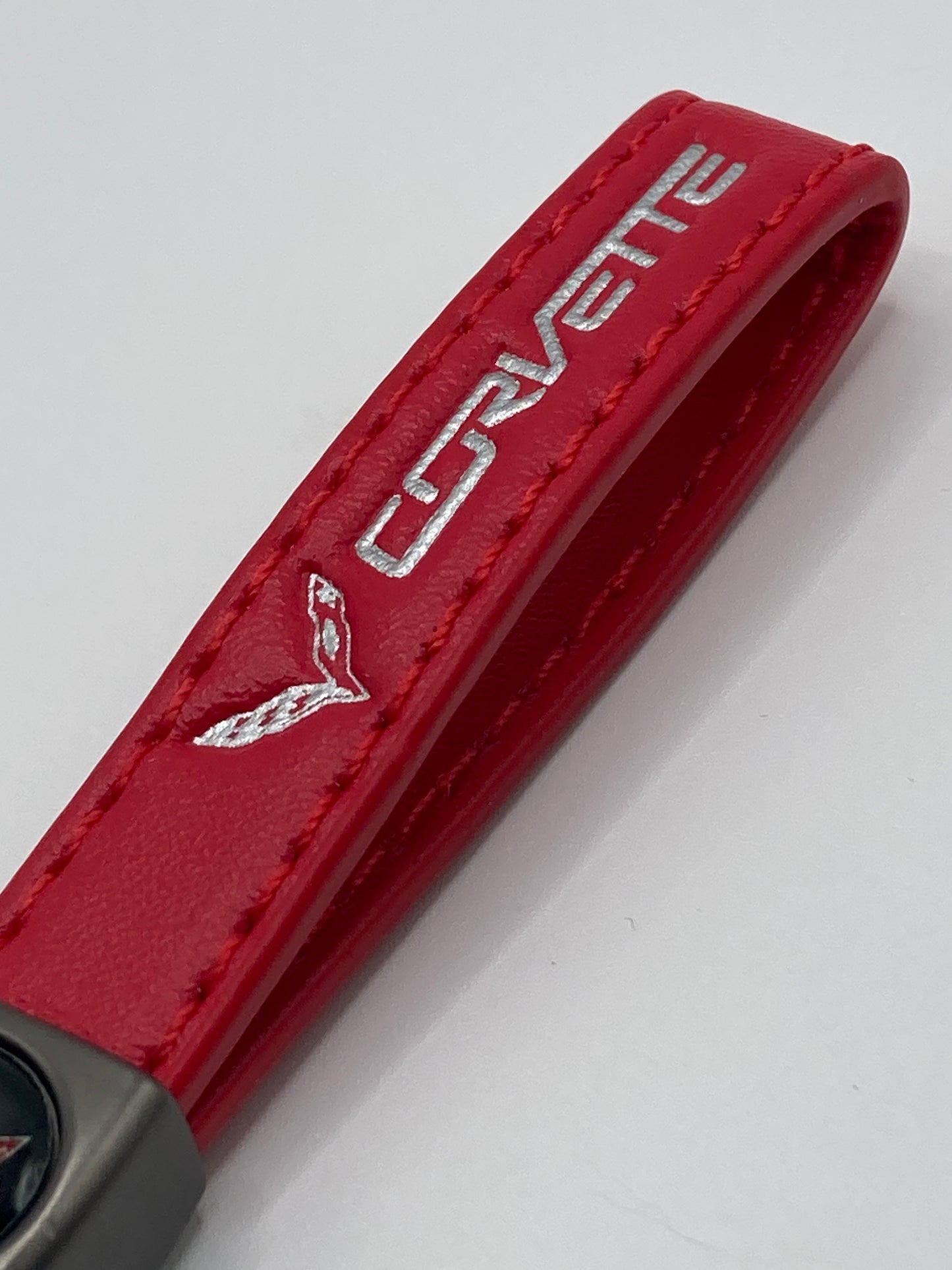 Corvette - Red Leather Keychain