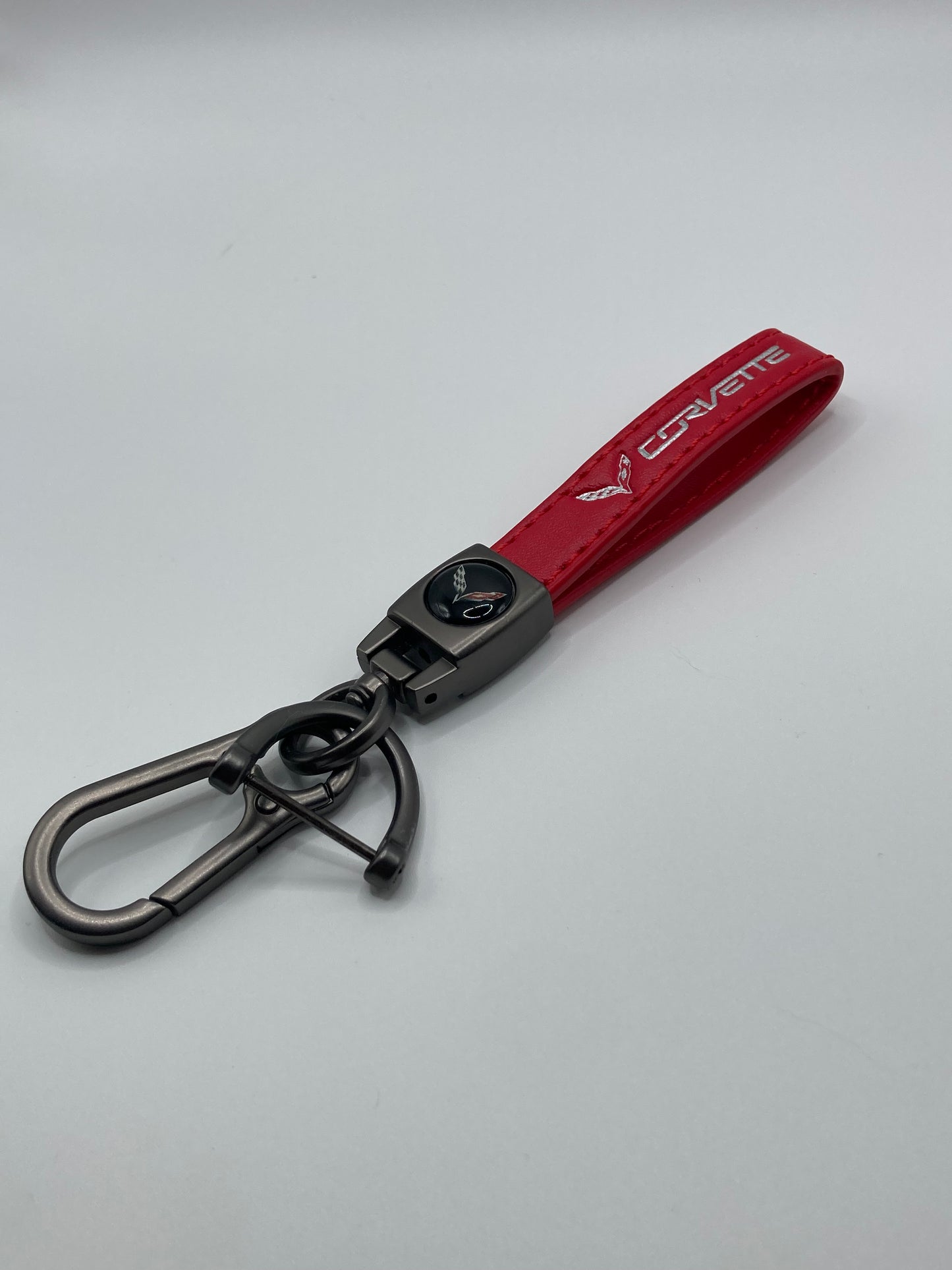 Corvette - Red Leather Keychain