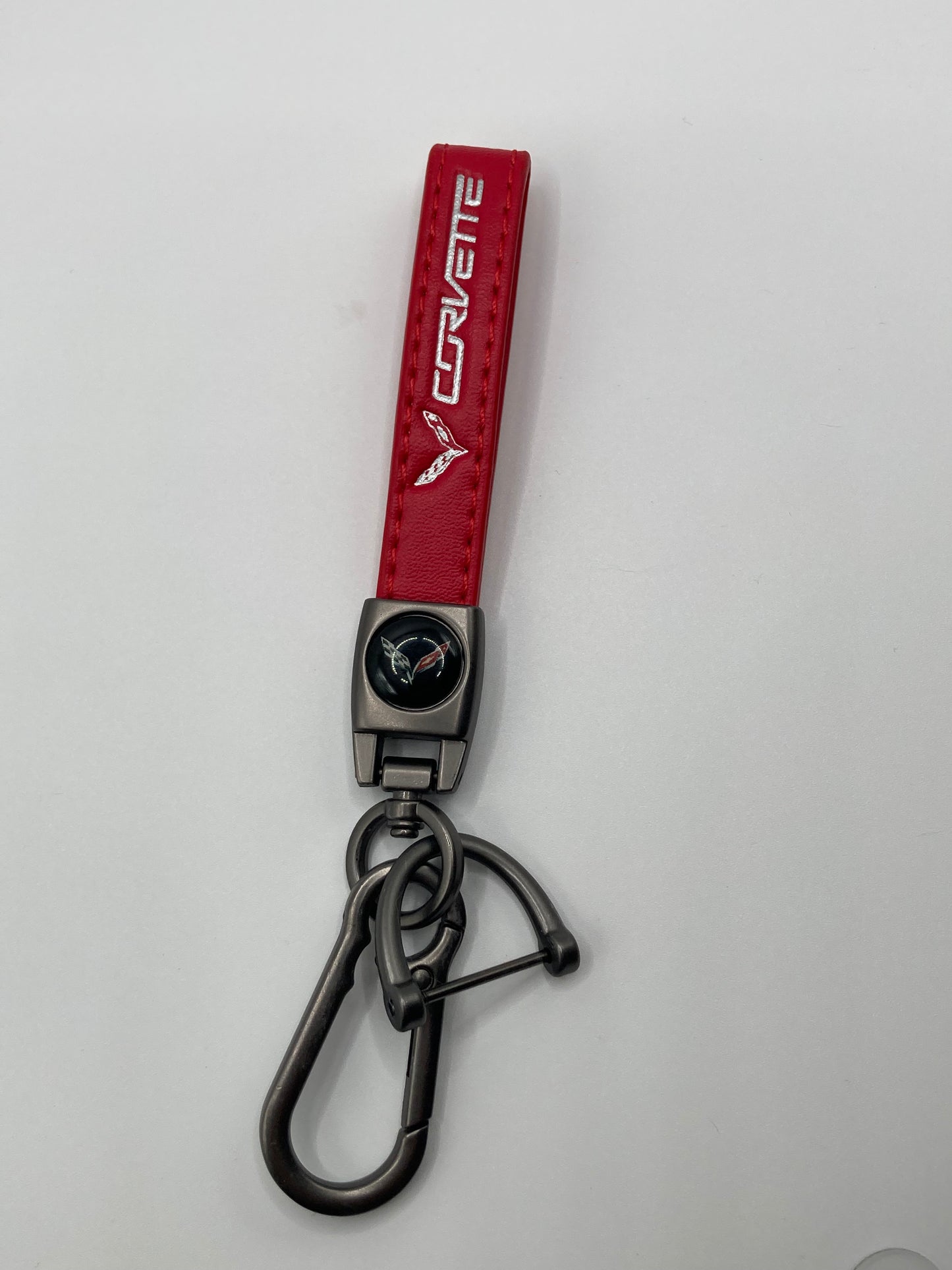 Corvette - Red Leather Keychain