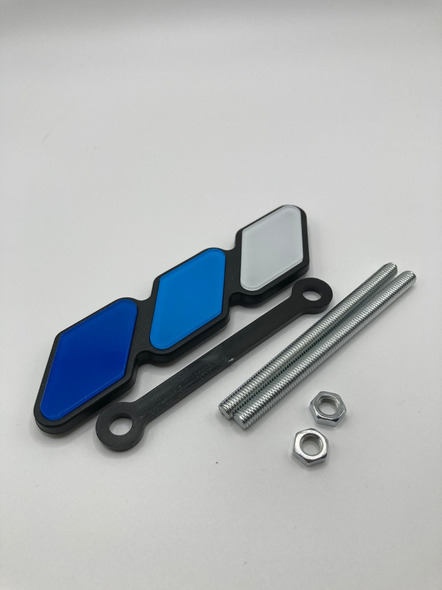 Tri-color Grill Badge and mounting hardware - Toyota - Blue/White -