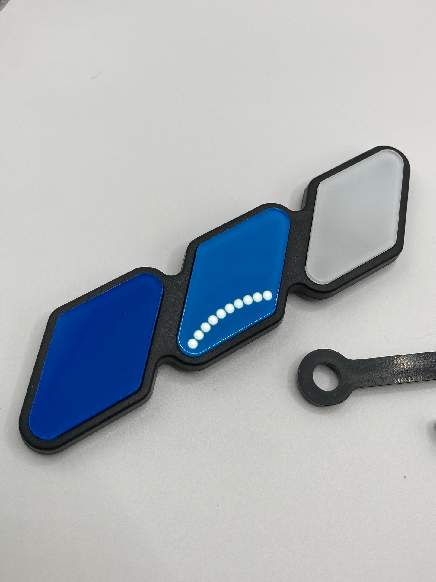 Tri-color Grill Badge and mounting hardware - Toyota - Blue/White -