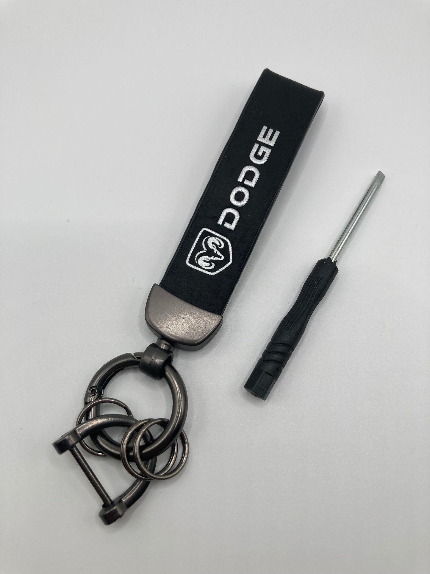 Dodge - Black Lanyard Keychain