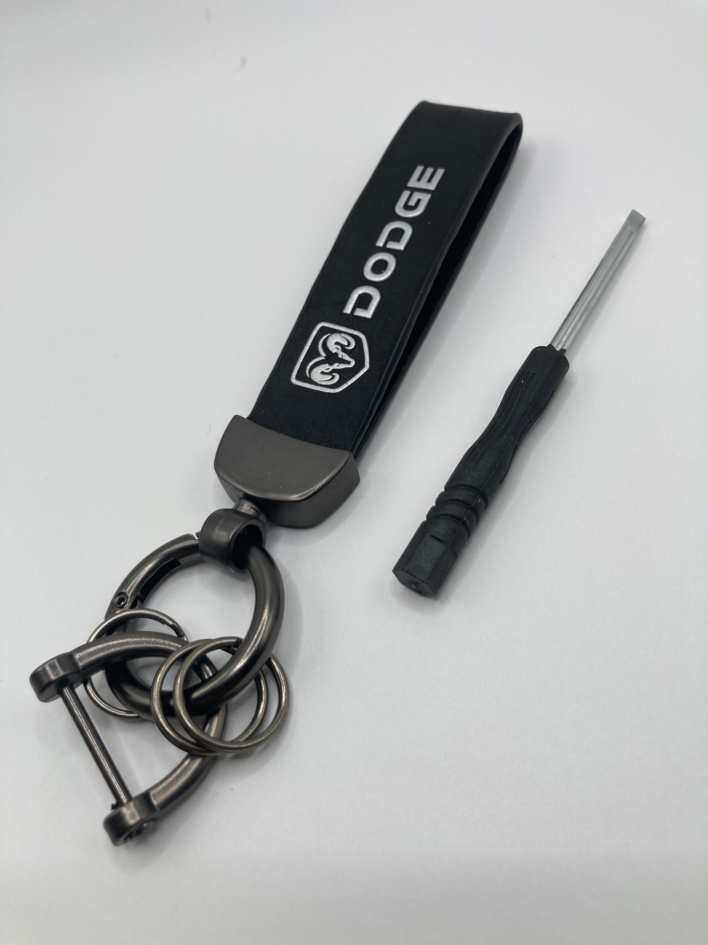 Dodge - Black Lanyard Keychain