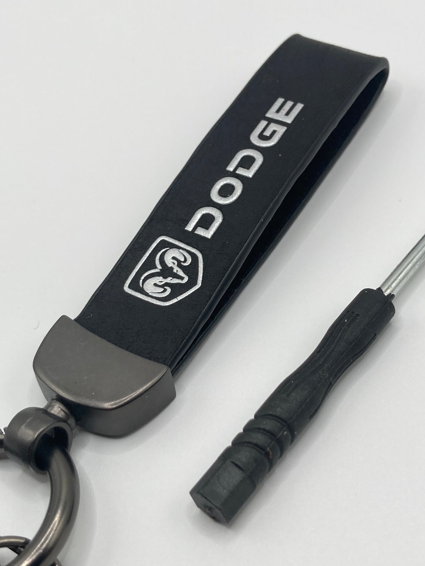 Dodge - Black Lanyard Keychain