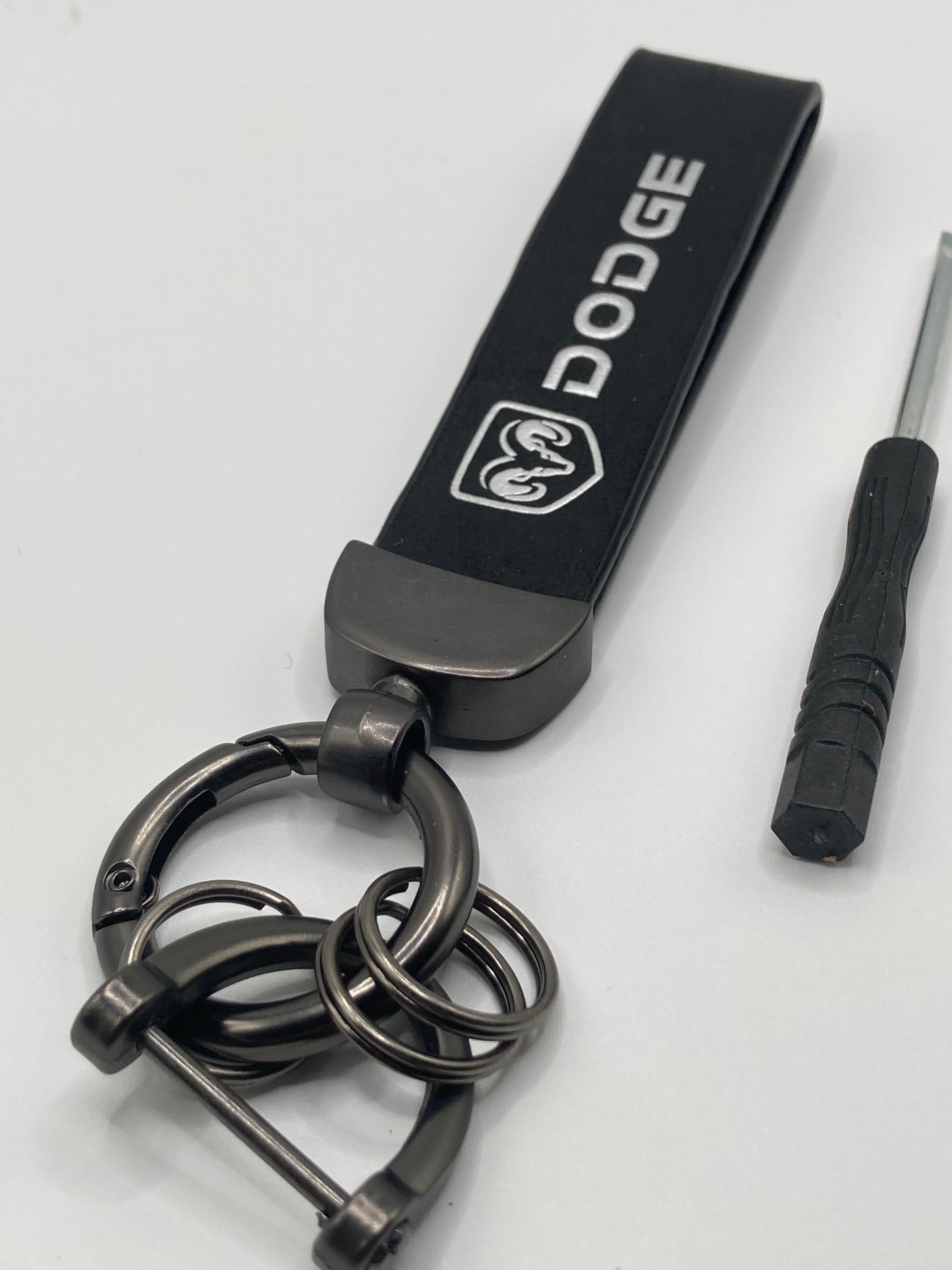 Dodge - Black Lanyard Keychain