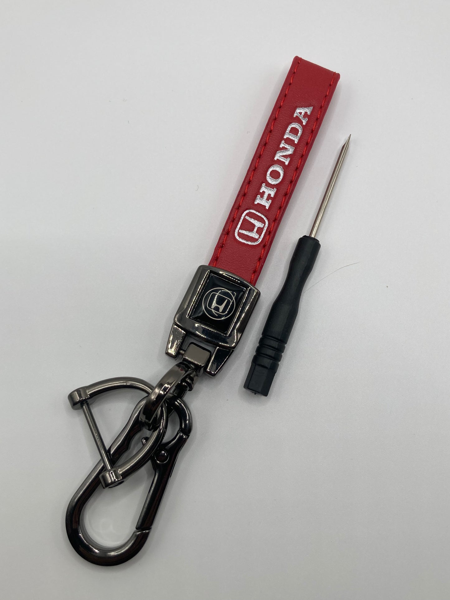 Honda - Red Leather Keychain