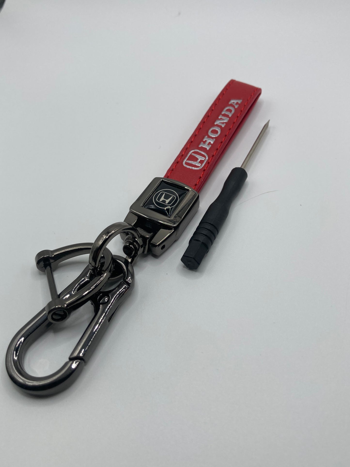 Honda - Red Leather Keychain