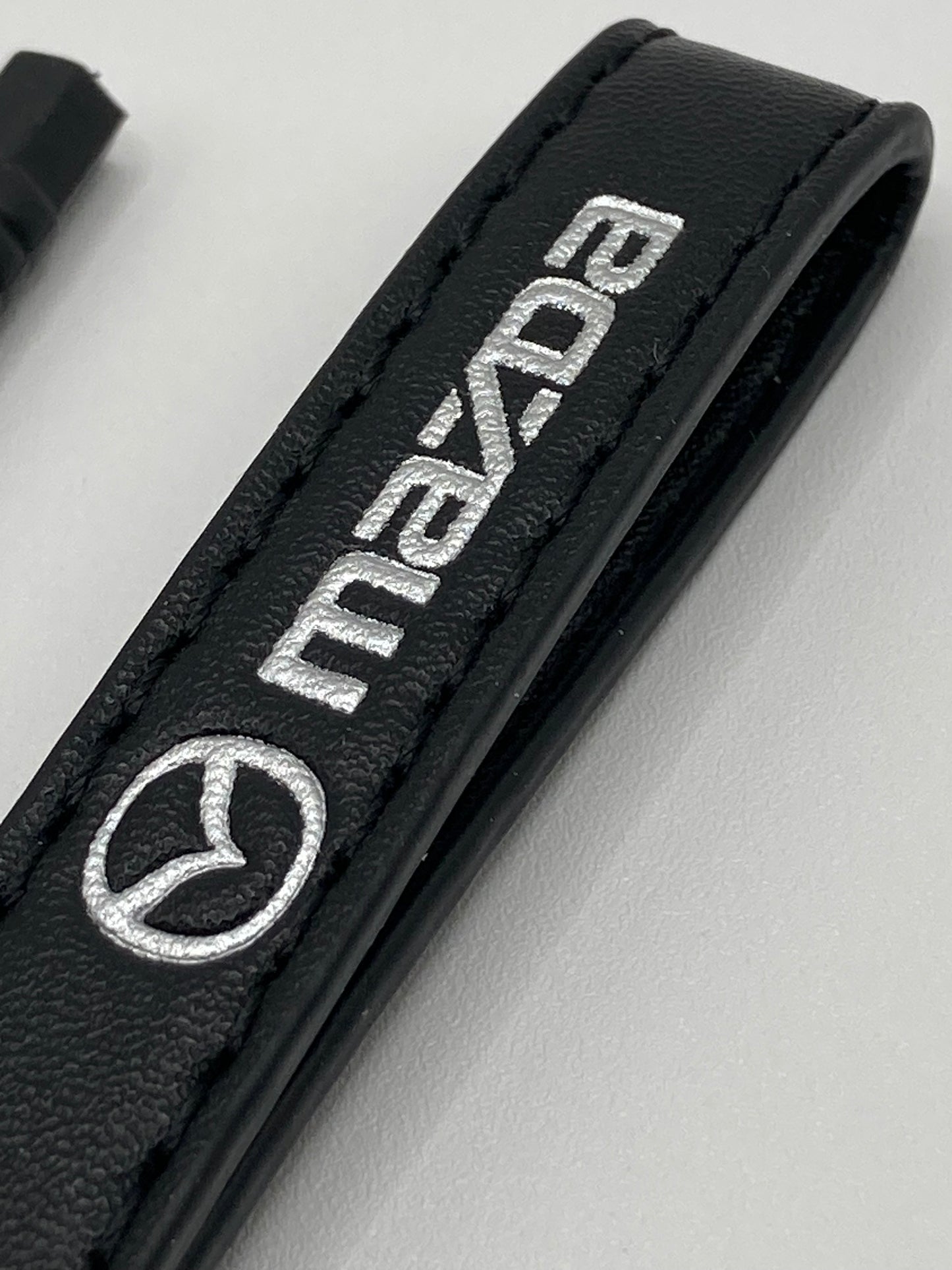 Mazda - Black Leather Keychain