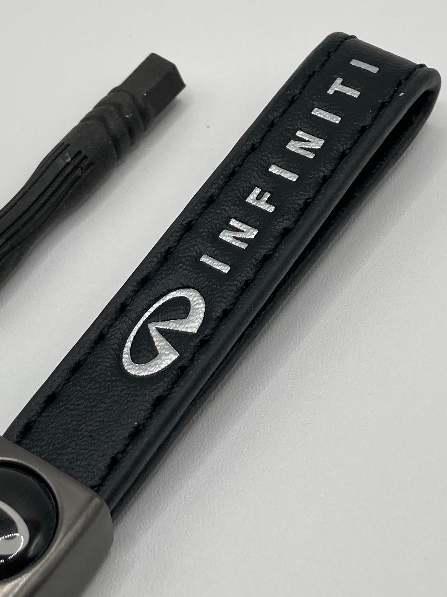 Infiniti - Black Leather Keychain
