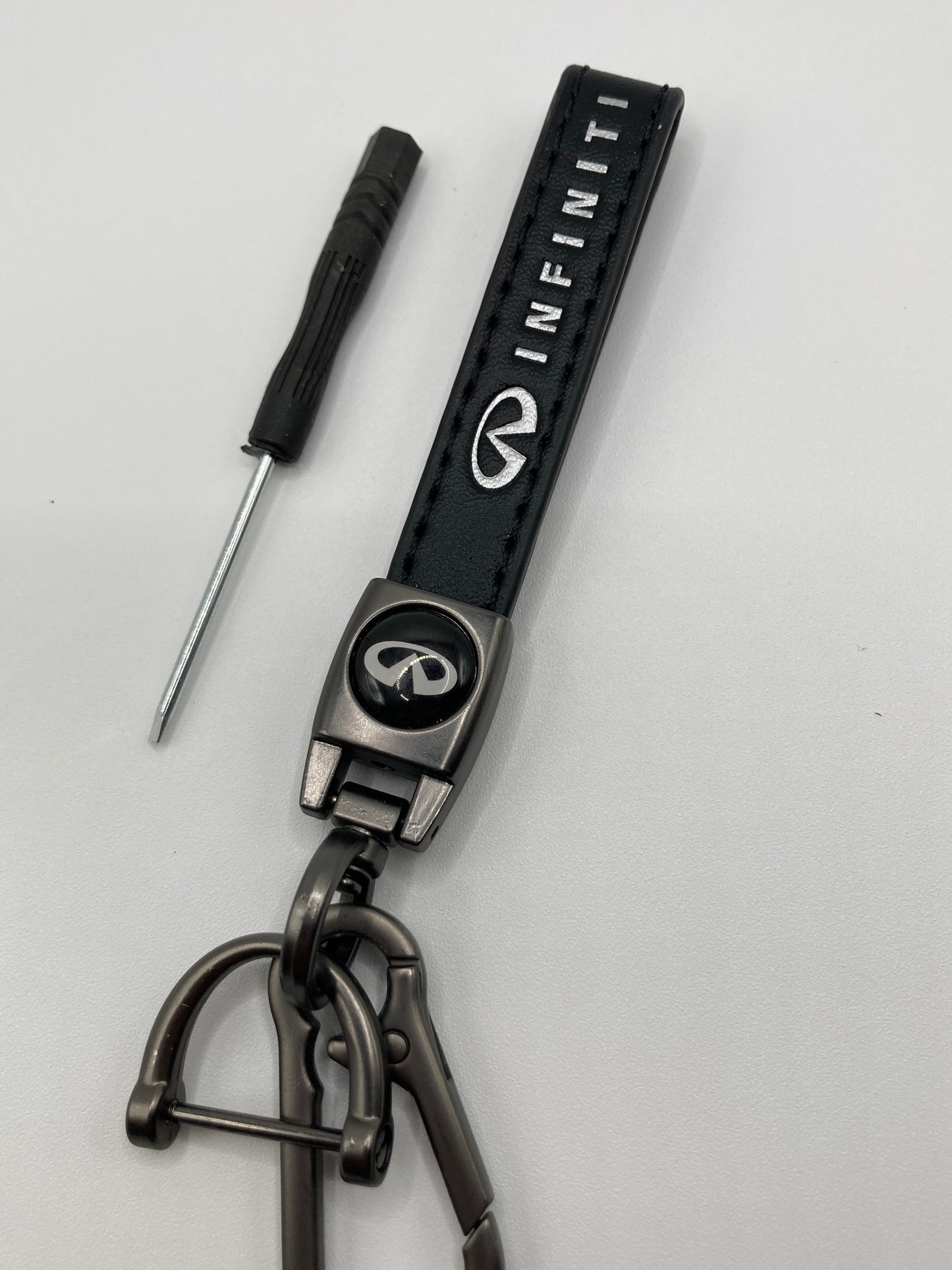 Infiniti - Black Leather Keychain