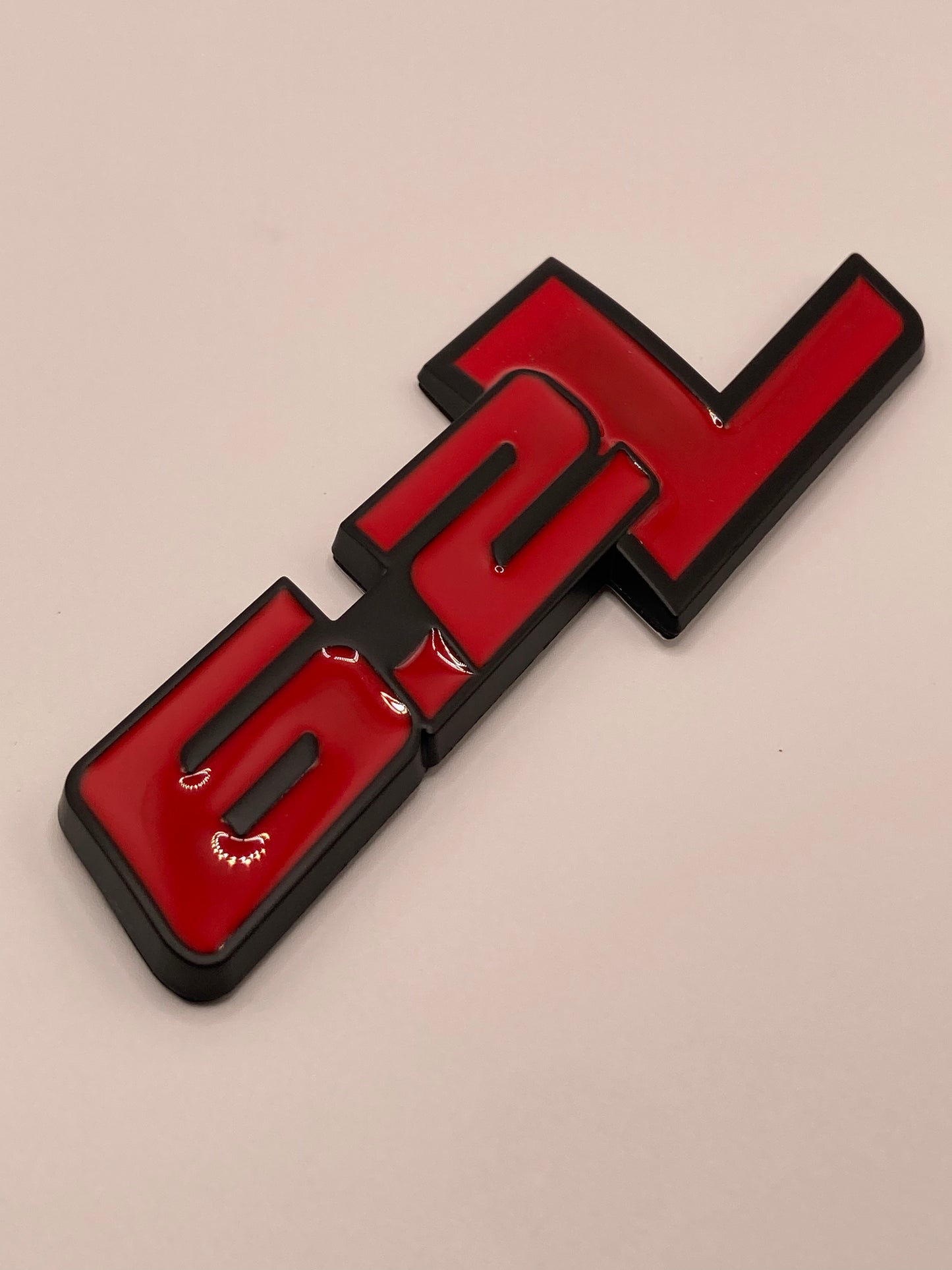 6.2L Replacement Emblem - Red/blk