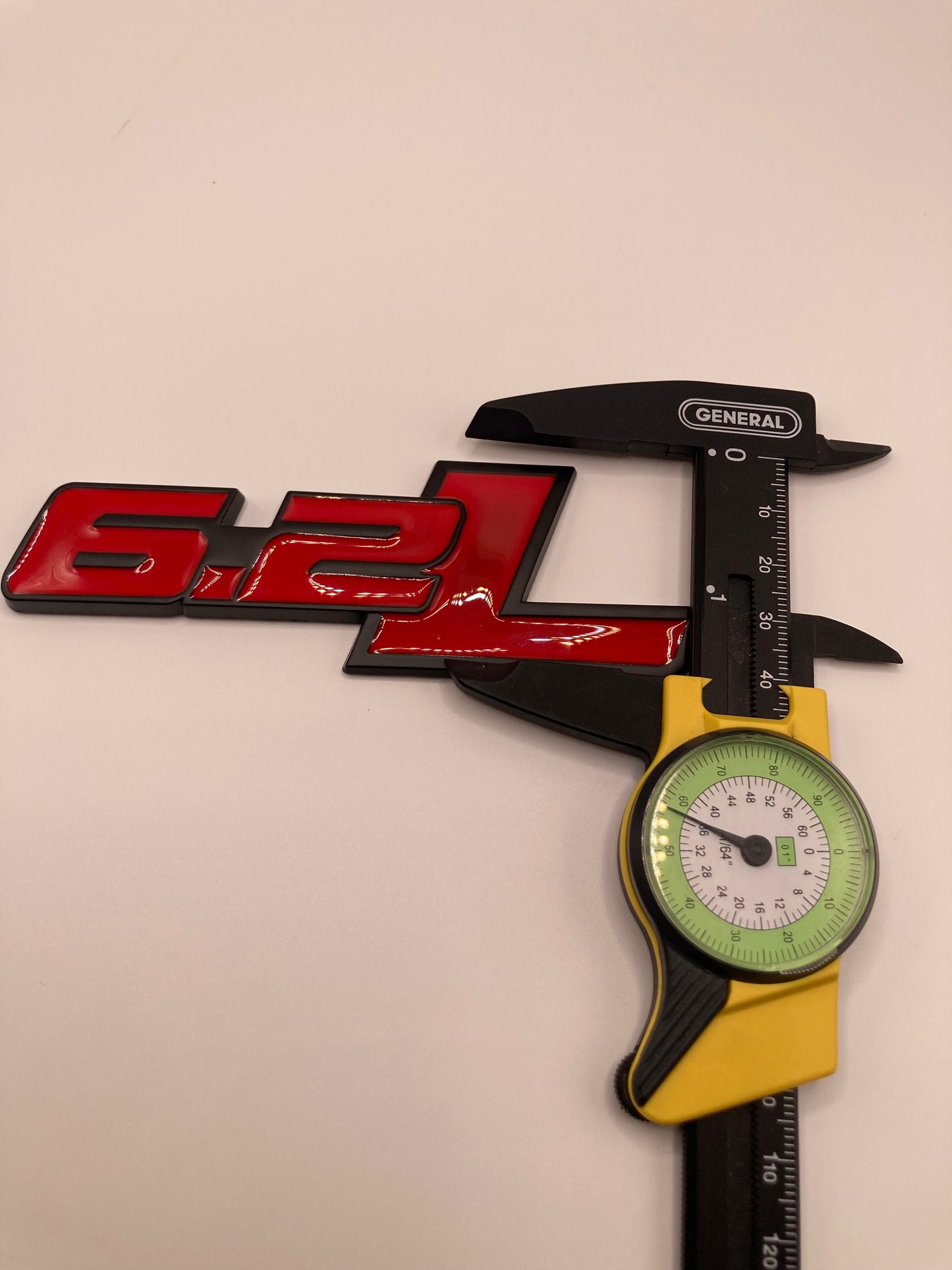 6.2L Replacement Emblem - Red/blk