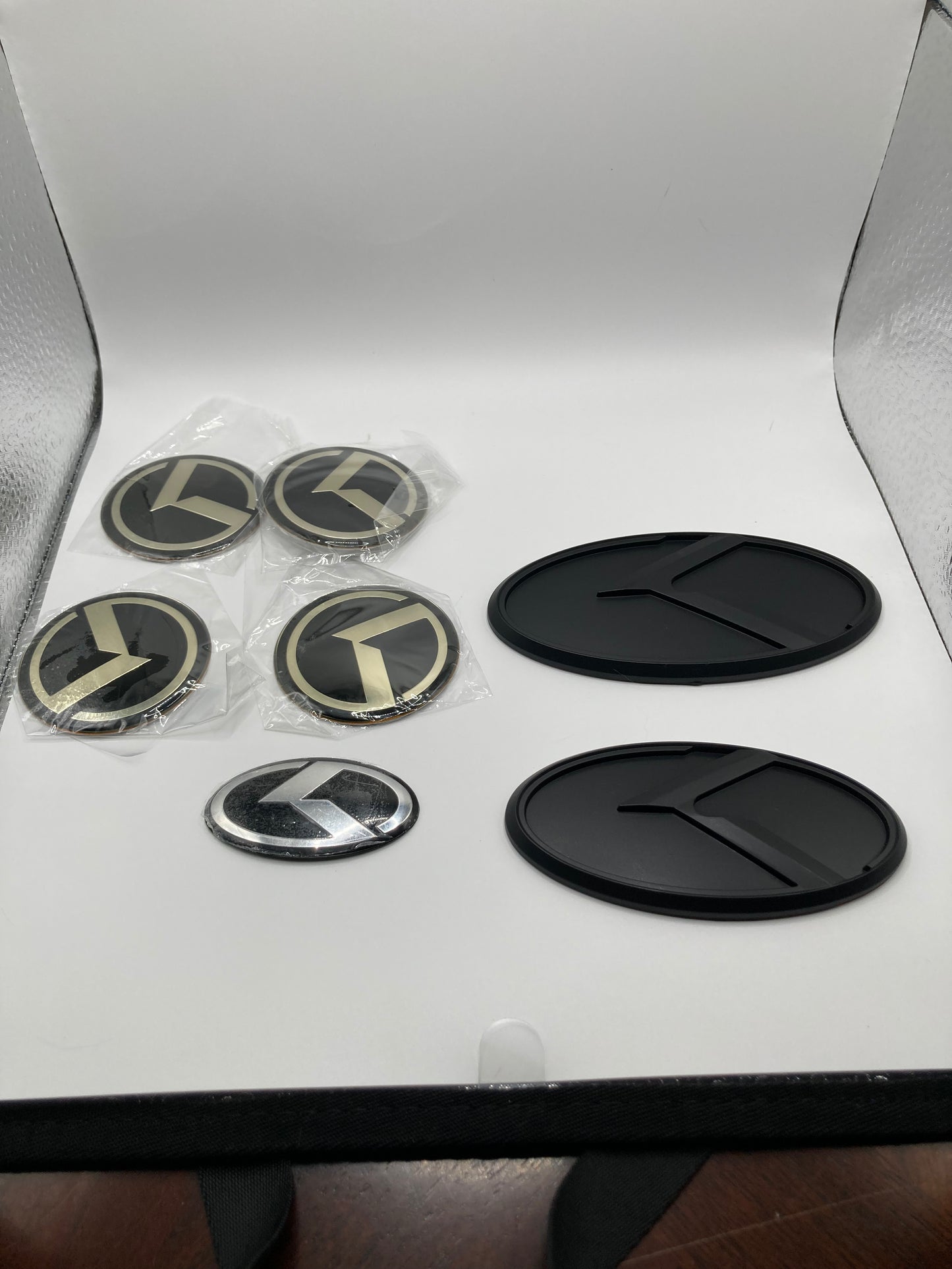 7PCS Vintage K Badge,Front Hood Rear Trunk Emblem Compatible with Vintage K Auto Accessories (Black)