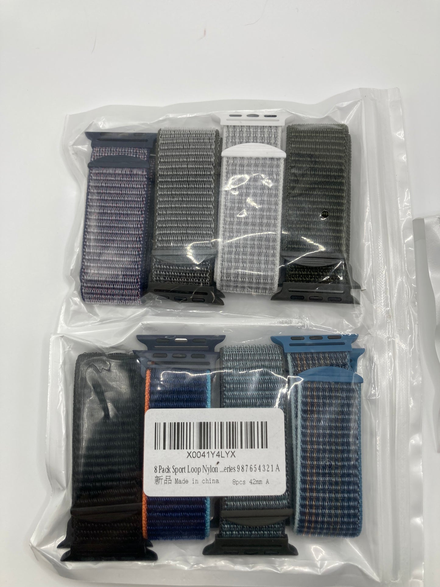 8 Pack Sport Loop Nylon Strap watch bands for iWatch SE Ultra Series 10 9 8 7 6 5 4 3 2 1