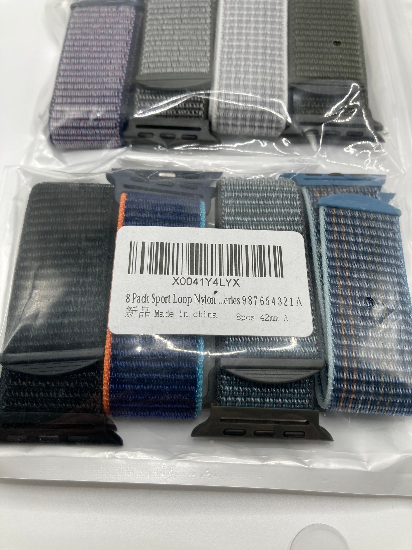 8 Pack Sport Loop Nylon Strap watch bands for iWatch SE Ultra Series 10 9 8 7 6 5 4 3 2 1