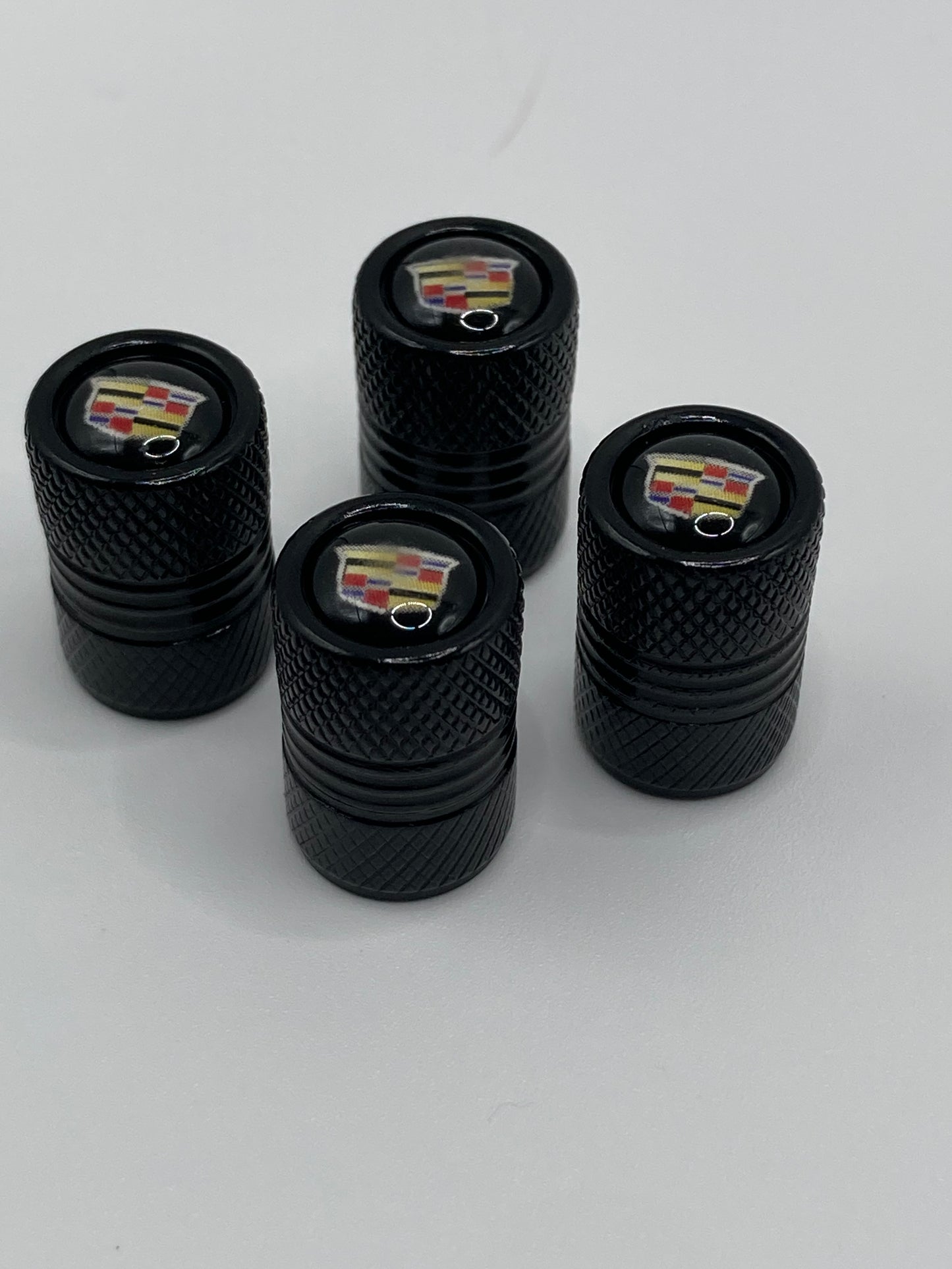 Cadillac - Black Valve Stem Cap Set - 4pcs