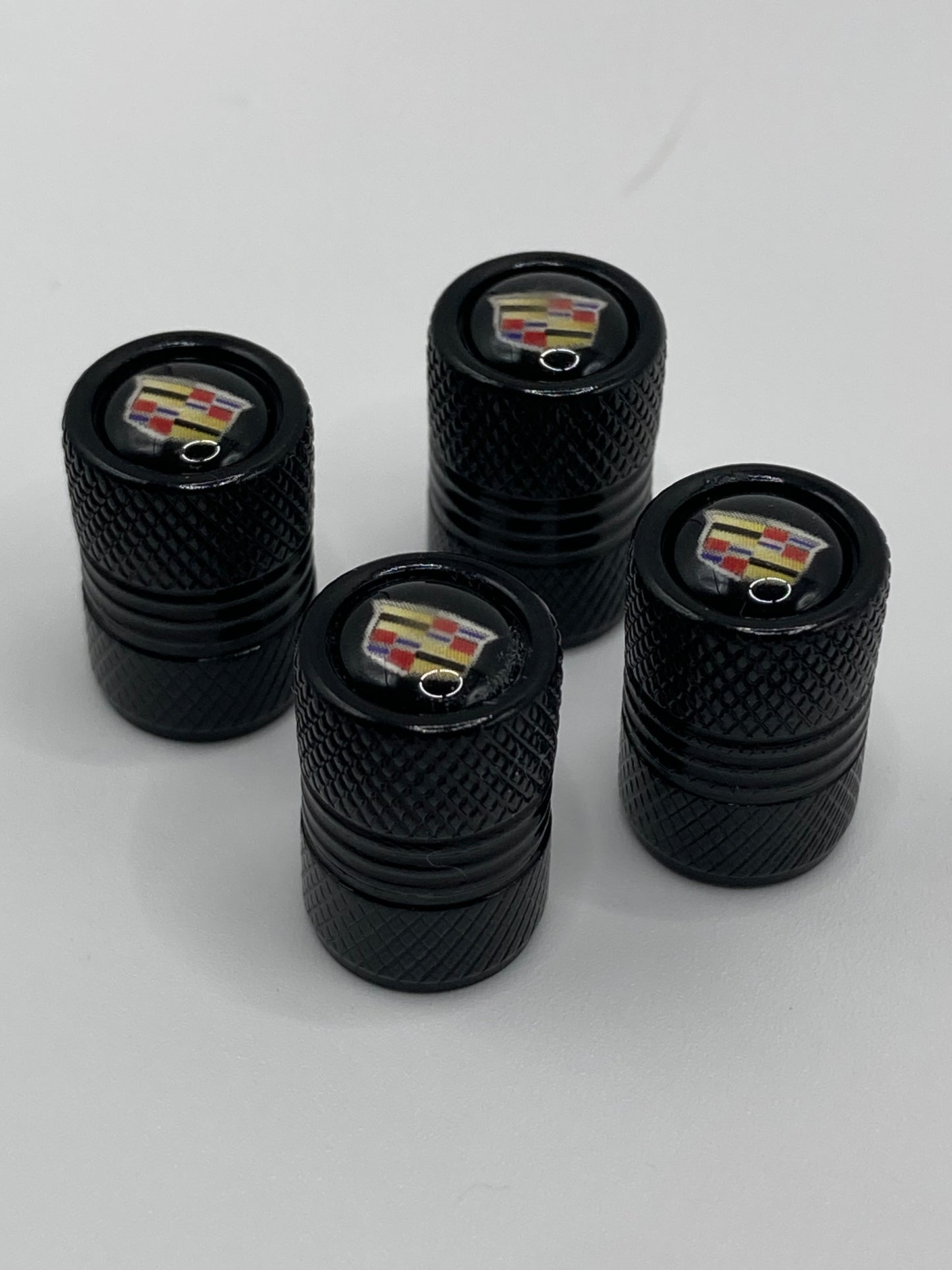 Cadillac - Black Valve Stem Cap Set - 4pcs