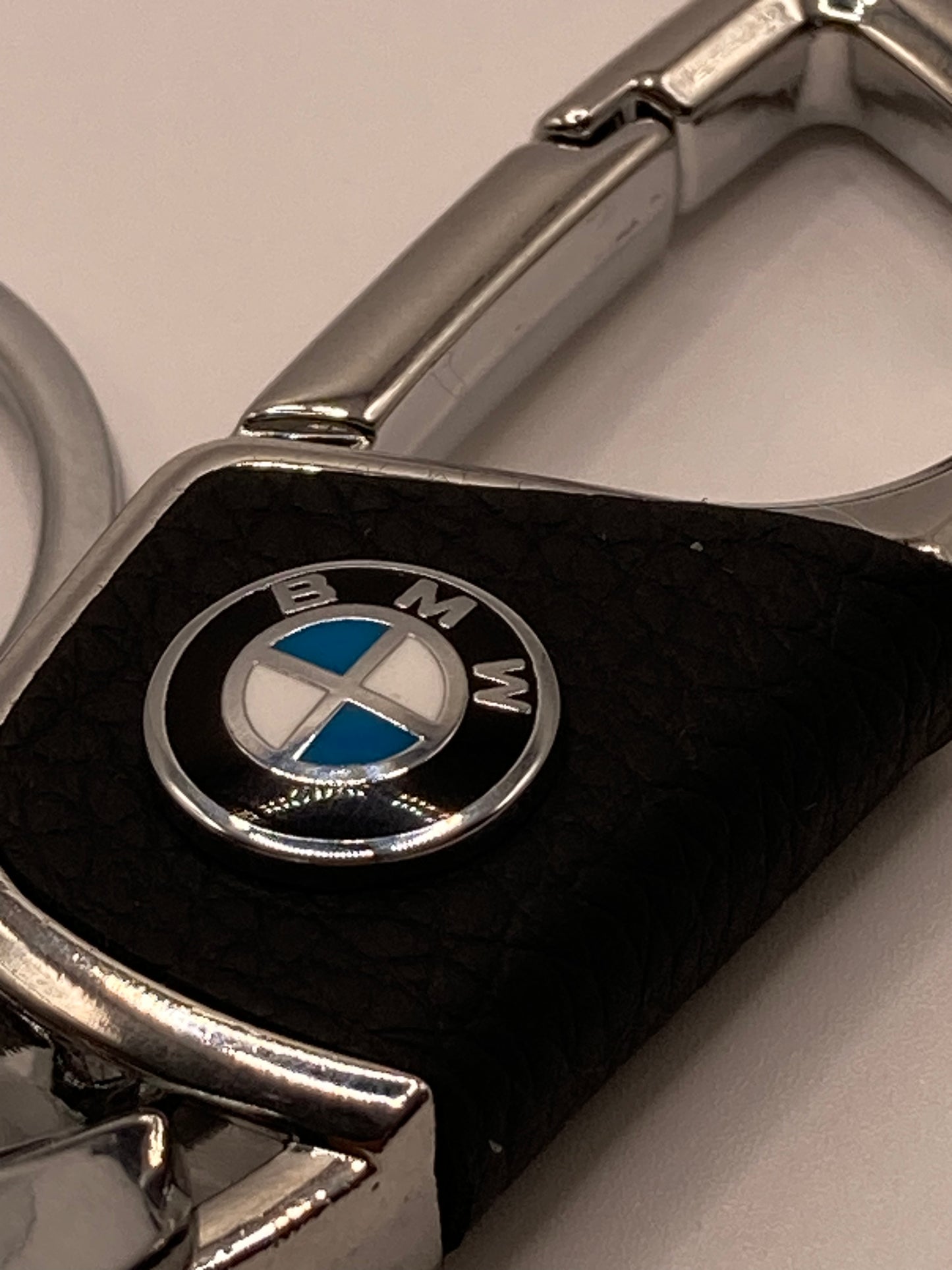 BMW - Clip Style Keychain - Metal/Leather