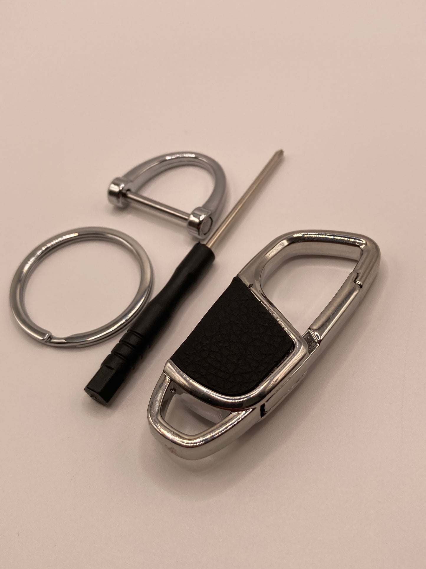 BMW - Clip Style Keychain - Metal/Leather