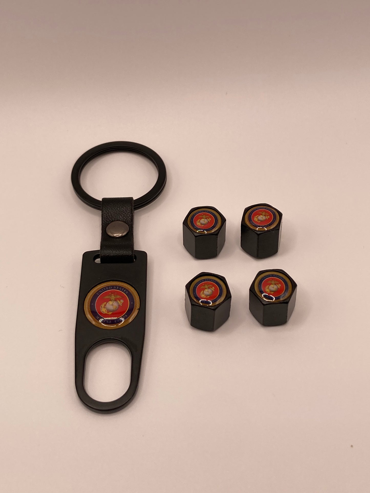 USMC - premium valve stem cap set - 5pcs - Keychain